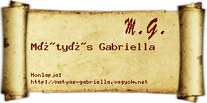 Mátyás Gabriella névjegykártya