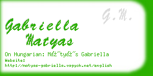 gabriella matyas business card